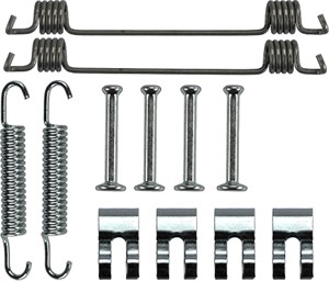 Tillbehörssats, bromsbackar, Bakaxel, FIAT 500, 500 C, PANDA, PUNTO, PUNTO Cabriolet, PUNTO Van, FORD KA, 7550783, 9945981, 9948365