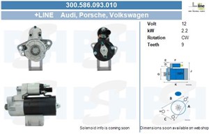 Startmotor, AUDI Q7, PORSCHE CAYENNE, VW BORA I, BORA Variant, TOUAREG, 056911024J, 059911024E, 059911024EX, 059911024H, 059911024J, 955