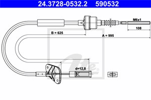 Vajer, koppling, FIAT 500, 500 C, PANDA, PANDA Skåp/halvkombi, FORD KA, 1558930, 55183097, 9S51-7K553-AA