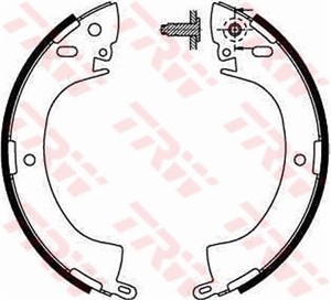 Bromsbackar, sats, Bakaxel, MITSUBISHI, MB238110, MB238111, MB238113, MB238114, MB238520, MB238521, MB238522, MB238523, MB587659, MB5876