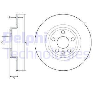 Bromsskiva, Bakaxel, JAGUAR E-PACE, LAND ROVER DISCOVERY SPORT, DISCOVERY SPORT VAN, J9C1168, LR061388