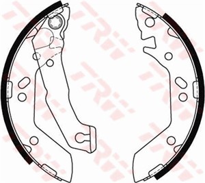 Bromsbackar, sats, Bakaxel, HYUNDAI ACCENT II, ACCENT Sedan II, 58305-25A00, 58305-25A10, 58305-25F10