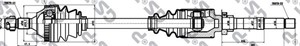 Drivaxel, framaxel höger, PEUGEOT 306, 306 Break, 306 Cabriolet, 306 Halvkombi, 7700588499, 7700672973, 7701366355, 8671014619