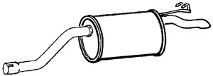 Bakre ljuddämpare, FIAT PUNTO, PUNTO Skåp/halvkombi, 46757980, 46757981, 46801284, 8671014578