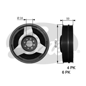 Remskiva, vevaxel, AUDI,SKODA,VW, 059105251AC, 059105251M