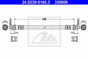 Bromsslang, Bakaxel, Framaxel, Inre, CITROËN,DS,RENAULT, 4806 K8, 77 00 416 273
