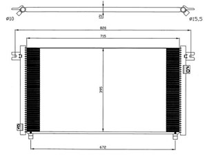 Kondensor, klimatanläggning, NISSAN PATROL GR Wagon V, 92110VB000, 92110VB010