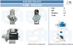Startmotor, CHEVROLET,OPEL,VAUXHALL, 1202227, 55572440, 55591942, 95520352