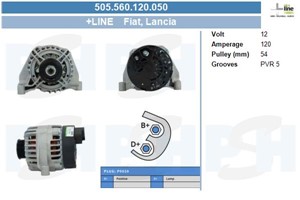 Generator, ALFA ROMEO,FIAT,LANCIA, 51787196, 51859041, BS5110346BA
