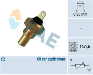 Kylvätsketemperatur-sensor, ALFA ROMEO 145, 146, 155, 164, 33, 33 Sportwagon, 75, 3M5A-R21812-CM, 4892361, 530 438, 60504210, 60751206