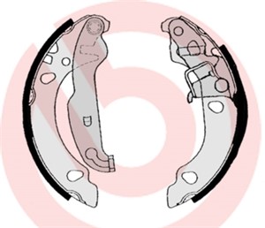 Bromsbackar, sats, FORD FIESTA IV, FIESTA Skåp/stor limousine, KA, KA Van, 1106632, 1123789, 1135082, 1433865, 1473062, 4S512200BB, YS51