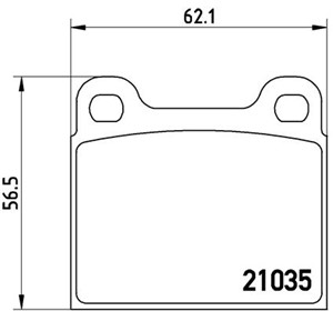 Bromsbeläggsats, Bakaxel, MASERATI,MERCEDES-BENZ,OPEL,VOLVO, 0004205720, 0004205820, 0004206220, 0004206280, 0004207620, 0014200620, 001