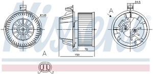 Kupéfläkt, Fram, DACIA,LADA,RENAULT, 272106020R, 6001547487, 6001549896, 6001549903