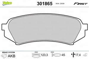 Bromsbeläggsats, Bakaxel, LEXUS LX, TOYOTA LAND CRUISER 100, 04466-60030, 04466-60070, 446660030, 446660070