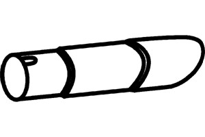 Ändrör, avgassystem, Bak, VOLVO C70 Coupé I, S70, V70 I, 31372167, 9470843