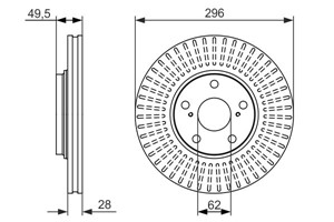 Bromsskiva, Framaxel, LEXUS ES, RX, TOYOTA CAMRY Sedan, HARRIER, HIGHLANDER / KLUGER, 43512 33100, 43512 48011