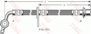 Bromsslang, Framaxel, framaxel höger, Höger, LEXUS LX, TOYOTA LAND CRUISER 100, 90947-02A21, 90947-02F28
