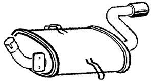 Bakre ljuddämpare, Bak, VOLVO S90 I, V90 Kombi I, 74 20 842 445, 9161793, A004TR5591, A004TR5591AM, A004TR5591ZT, A004TR5593, A004TR5593