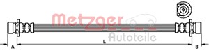 Bromsslang, Bakaxel höger, HONDA JAZZ II, 01466SAA000, 01466SAAJ51