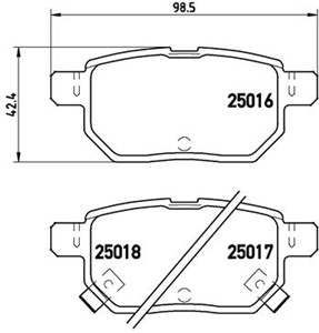 Bromsbeläggsats, Bakaxel, Framaxel, ASTON MARTIN,LEXUS,SUBARU,TOYOTA, 0446602210, 0446602240, 0446602260, 0446602270, 0446602310, 044660