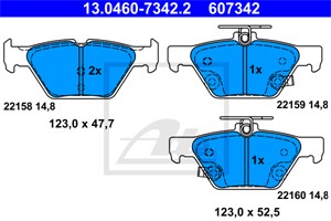 Bromsbeläggsats, Bakaxel, SUBARU FORESTER, IMPREZA Halvkombi, LEGACY VI, LEVORG, OUTBACK, XV, 26696AL000
