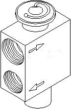 Expansionsventil, klimatanläggning, MERCEDES-BENZ, 126 830 02 84, 126 830 03 84