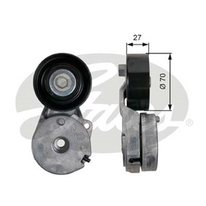 Spännrulle, flerspårsrem, NISSAN QASHQAI / QASHQAI +2 I, QASHQAI / QASHQAI +2 VAN I, 11955ET000, 11955-ET00A, 11955-JD20A, 11955-JD21A,
