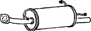 Bakre ljuddämpare, NISSAN ALMERA I, ALMERA Hatchback I, 201000N000, 201000N002, 201000N003, 201000N004, 201000N700, 201000N701, 201000N7