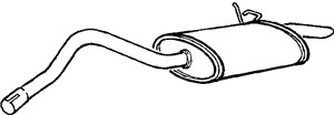 Bakre ljuddämpare, Bak, NISSAN KUBISTAR Skåp, RENAULT KANGOO, KANGOO Express, 7700312439