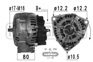 Generator, MERCEDES-BENZ VARIO Buss [B670], VARIO Flak/chassi [B670, B668, B667], VARIO Lok, VARIO Skåp [B667, B670, B668], VARIO Tipp,