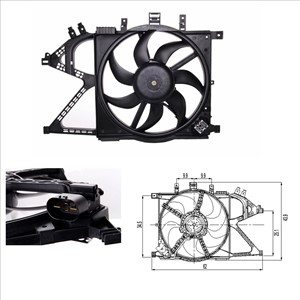 Fläkt, kylare, OPEL COMBO Skåp/stor limousine, COMBO Tour, CORSA C, CORSA C Skåp/halvkombi, TIGRA TwinTop, 1314445, 1341354, 24421234, 2