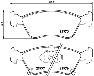 Bromsbeläggsats, TOYOTA AVENSIS, AVENSIS Kombi, AVENSIS Liftback, 0446505020, 0446505030, 0446505040, 0446505042, 0446505060, 0446505110