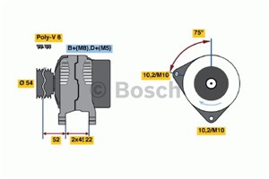 Generator, CITROËN,FIAT,LANCIA,PEUGEOT, 5705 2C, 5705 4W, 5705 4X, 5705 FX, 71716609, 71718905, 96 35 772 880, 9622 410 580, 9622410580,