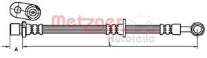 Bromsslang, framaxel höger, SUBARU FORESTER, XV, 26540SC002, 26590SC000, 26590SC001