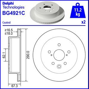 Bromsskiva, Bakaxel, LEXUS IS III, 42431-53020