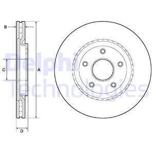 Bromsskiva, Framaxel, CHRYSLER GRAND VOYAGER V, PACIFICA, DODGE JOURNEY, JOURNEY VAN, FIAT FREEMONT, LANCIA VOYAGER Minibus, minivan, 0