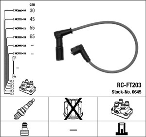 Tändkabelsats, CITROËN,FIAT,LANCIA,PEUGEOT, 5967.N2, 77 35 39 7, 7735397