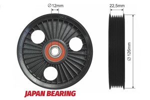 Styrrulle, drivrem, CHRYSLER,DODGE,JEEP,PLYMOUTH, 4483221, 53013366AA, K04483221, K53013366AA