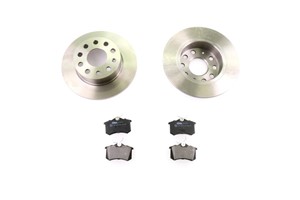 Bromssats, Skivbroms, Bakaxel, AUDI,SEAT,SKODA,VW, 1K0 615 601 AB kit, 1K0 615 601 AB, 1K0 698 451 J