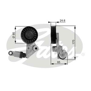 Spännrulle, flerspårsrem, CHEVROLET,OPEL,SAAB,VAUXHALL, 13 40 530, 1340530, 1340545, 1340548, 4575478, 5342456, 90502421, 90542638, 9180