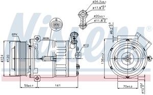Kompressor, klimatanläggning, CADILLAC,FIAT,OPEL,SAAB,VAUXHALL, 13140505, 13191997, 24411249, 6854005, 6854019, 6854036, 6854074, 931768