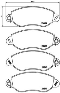 Bromsbeläggsats, Framaxel, FORD TRANSIT Buss, TRANSIT Flak/chassi, TRANSIT Skåp, 1144288, 1318147, 1415168, 1465168, 1C152K021AC, 1C152K