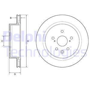Bromsskiva, Bakaxel, LEXUS GS, RC, 4243130320