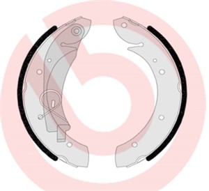 Bromsbackar, sats, Bakaxel, CITROËN,PEUGEOT, 1610091280, 4141K8, 4241H6, 4241J8, 4241K7, 4241K8, 4241L6, PC351625