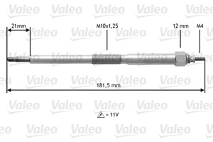 Glödstift, NISSAN, 11065AD200, 11065-AD200, 11065AD201, 11065-AD201, 11065AD20A, 11065-AD20A, 41 01 166 39R