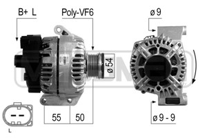 Generator, ALFA ROMEO,CITROËN,FIAT,LANCIA,PEUGEOT, 16 088 581 80, 51880173, 51880175, 51993603