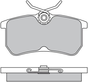 Bromsbeläggsats, Bakaxel, FORD FIESTA V, FIESTA VI, FIESTA Van VI, FOCUS I, FOCUS Sedan I, FOCUS Turnier I, 1075549, 1075565, 1107698