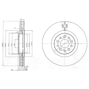 Bromsskiva, Framaxel, CITROËN C8, FIAT ULYSSE, LANCIA PHEDRA, PEUGEOT 807, 1489738080, 1606309580, 1618863180, 4246.Z7, 4246.Z8, 4246Z7,