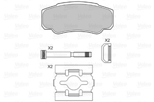 Bromsbeläggsats, Bakaxel, Framaxel, CITROËN,FIAT,PEUGEOT, 425246, 4252-46, 425247, 4252-47, 425468, 4254-68, 71752985, 7175985, 71772527