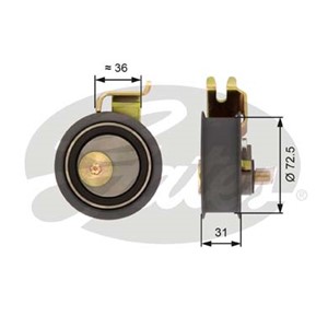 Spännrulle, kamrem, SKODA OCTAVIA I, OCTAVIA Combi I, VW BORA I, GOLF IV, NEW BEETLE, 06B 109 243 A, 06B 109 243 D, 06B 109 243 F, 06B10